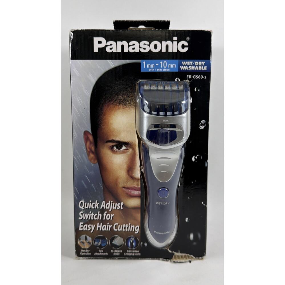 Panasonic Rechargeable Personal Hair Clipper for Short Hair ER-GS60-s Open Box